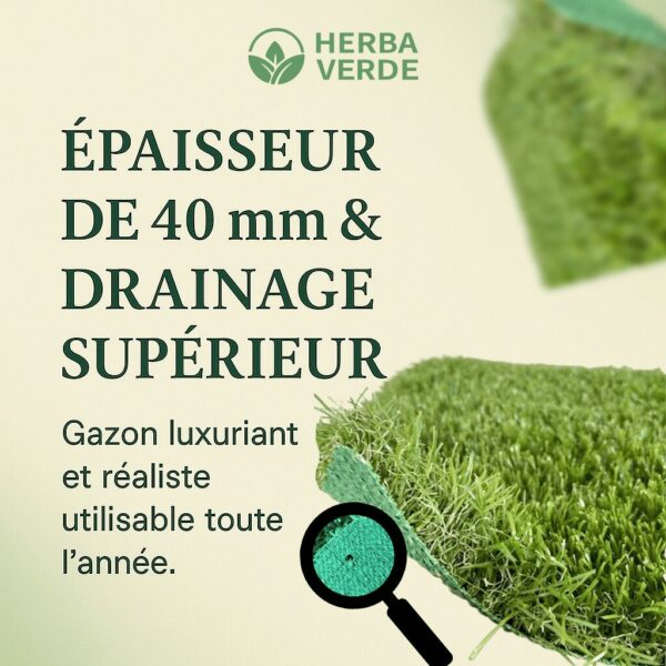 Gazon Synthétique - 40mm – Image 3